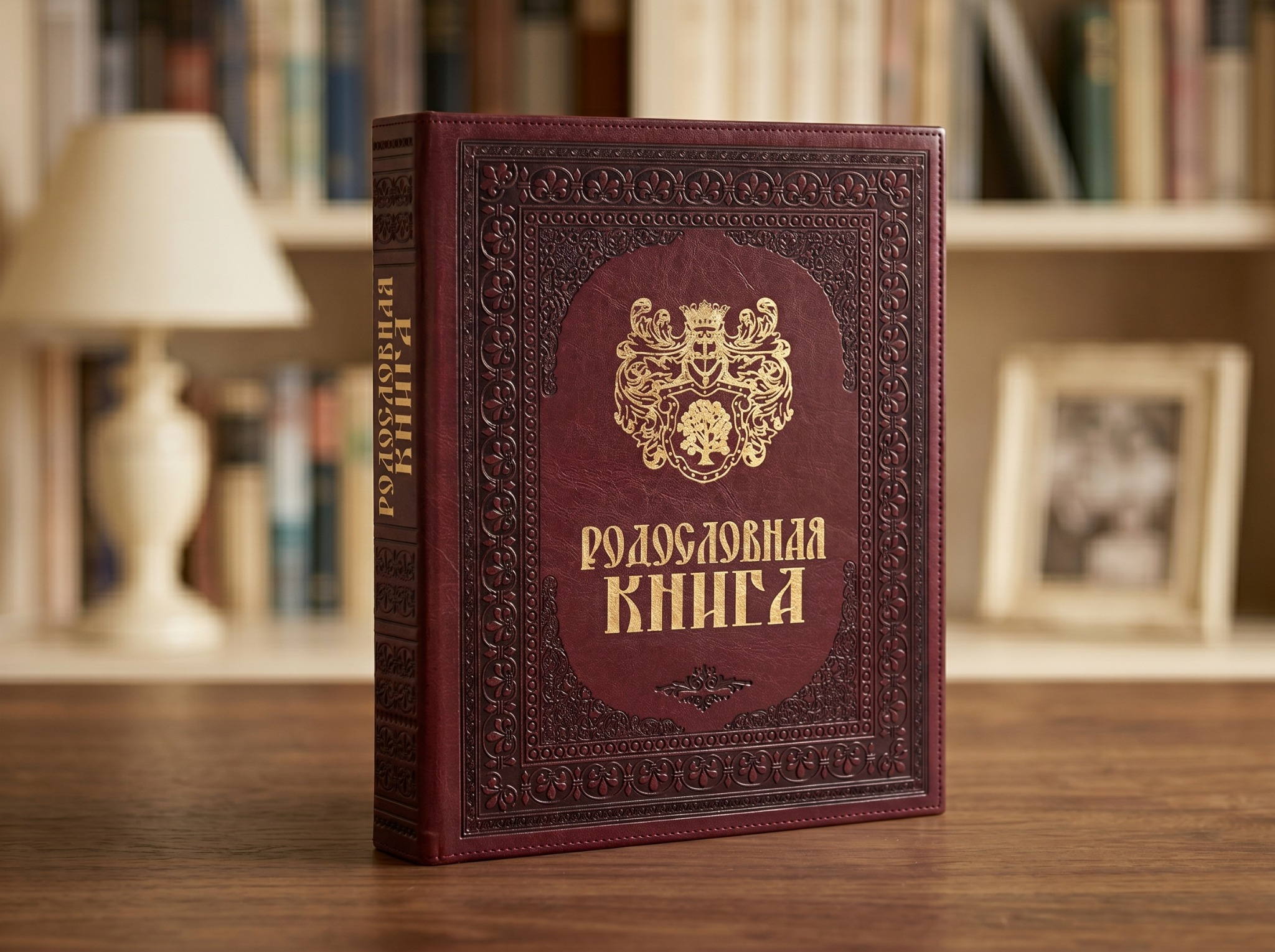 Художественная бордовая с гербом