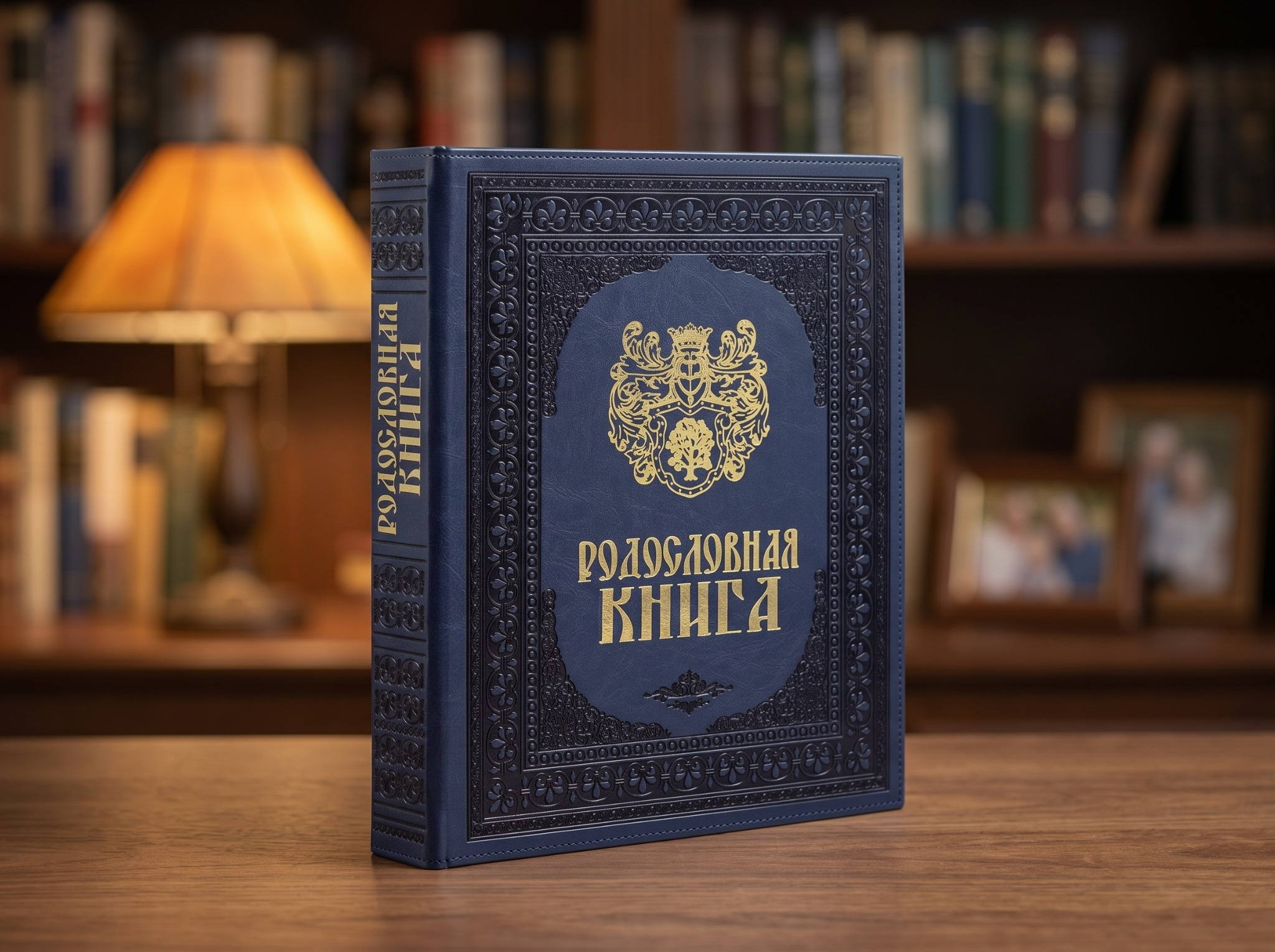 Художественная синяя с гербом